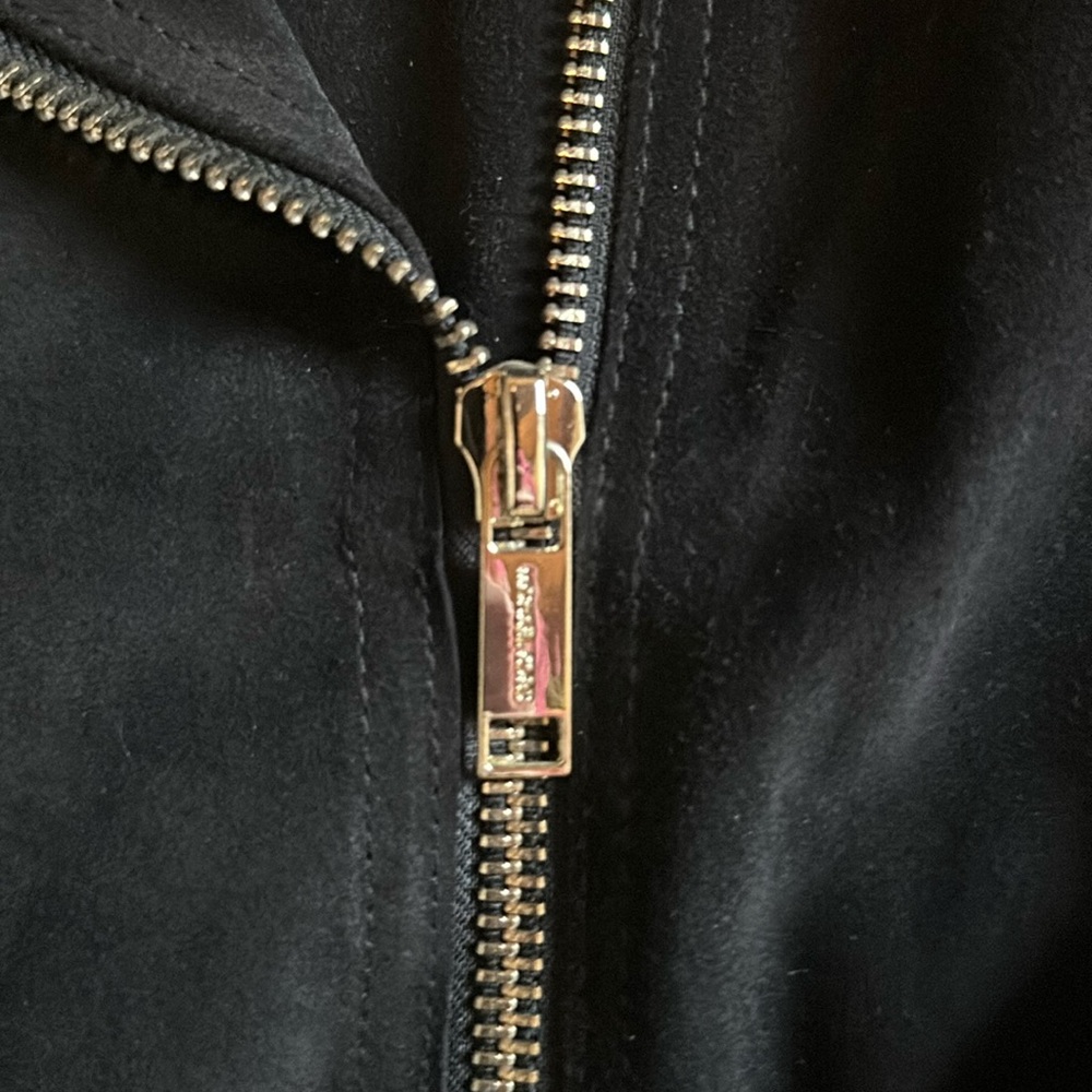 NEW! Michael Kors Black Suede Moto Jacket - Picture 7 of 8